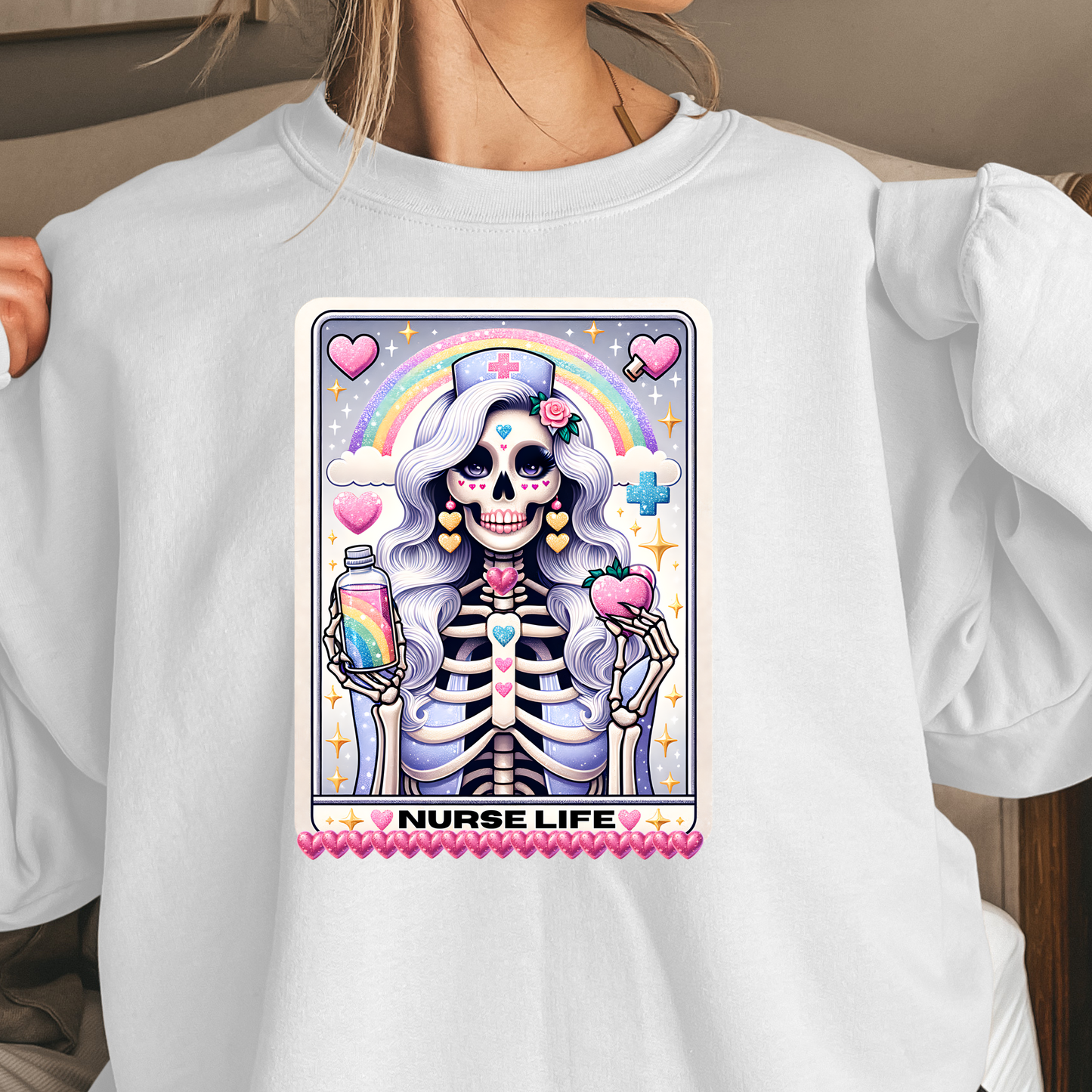 Nurse Life Crewneck Pullover Sweatshirt