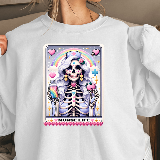 Nurse Life Crewneck Pullover Sweatshirt